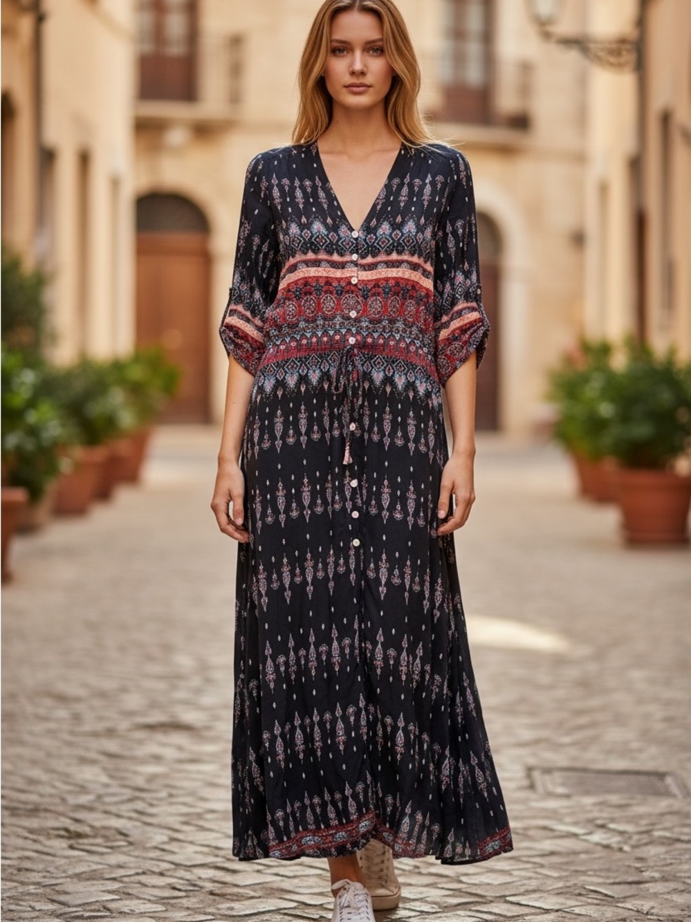 R. Vivimos Boho Maxi Dress | XL (US 16/18) | Festival • Cottagecore • Bohemian